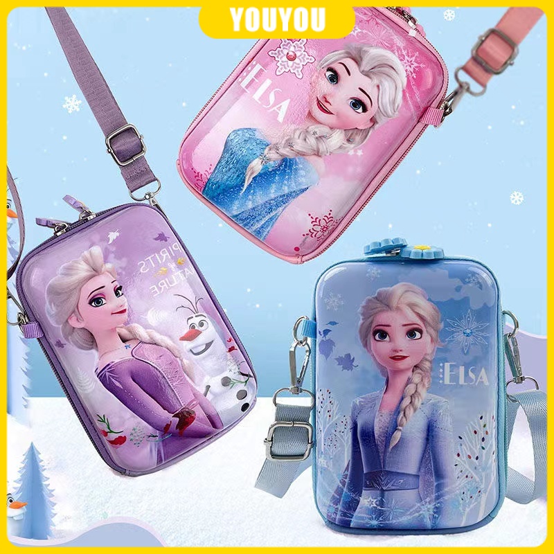 Frozen Elsa กระเป๋าสาวน้อย กกระเป๋าสะพายเด็ก กระเป๋าสะพายข้างเด็ก