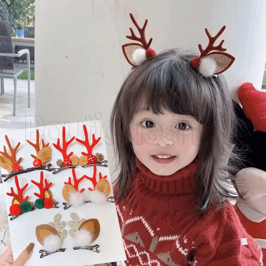 [ Featured ] กิ๊บติดผม รูปกวาง ขนาดเล็ก / กิ๊บติดผมกวางคริสต์มาส / ปิ่นปักผมปาร์ตี้คริสต์มาส / เครื่องประดับผมแต่งตัว