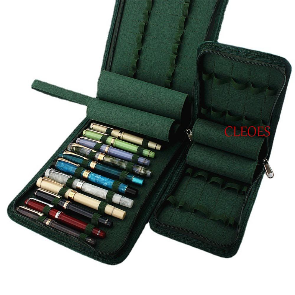 Cleoes กระเป๋าดินสอ ปากกา จุของได้เยอะ มีซิป 10 24 48 ช่อง กันฝุ่น 4 สี แฟชั่น สําหรับนักเรียน