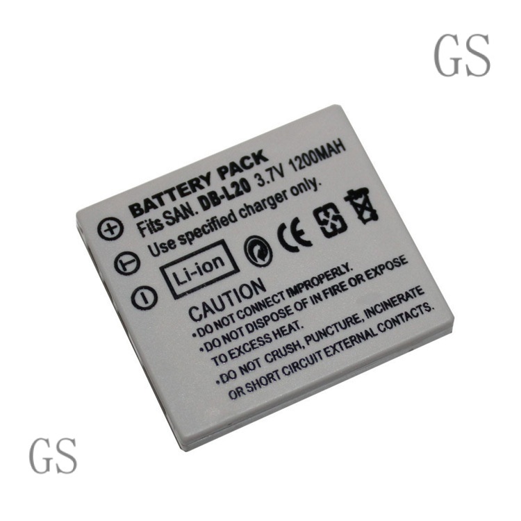 GS Compatible with Sanyo DB-L20 Battery Dbl20 Battery Full Decoding