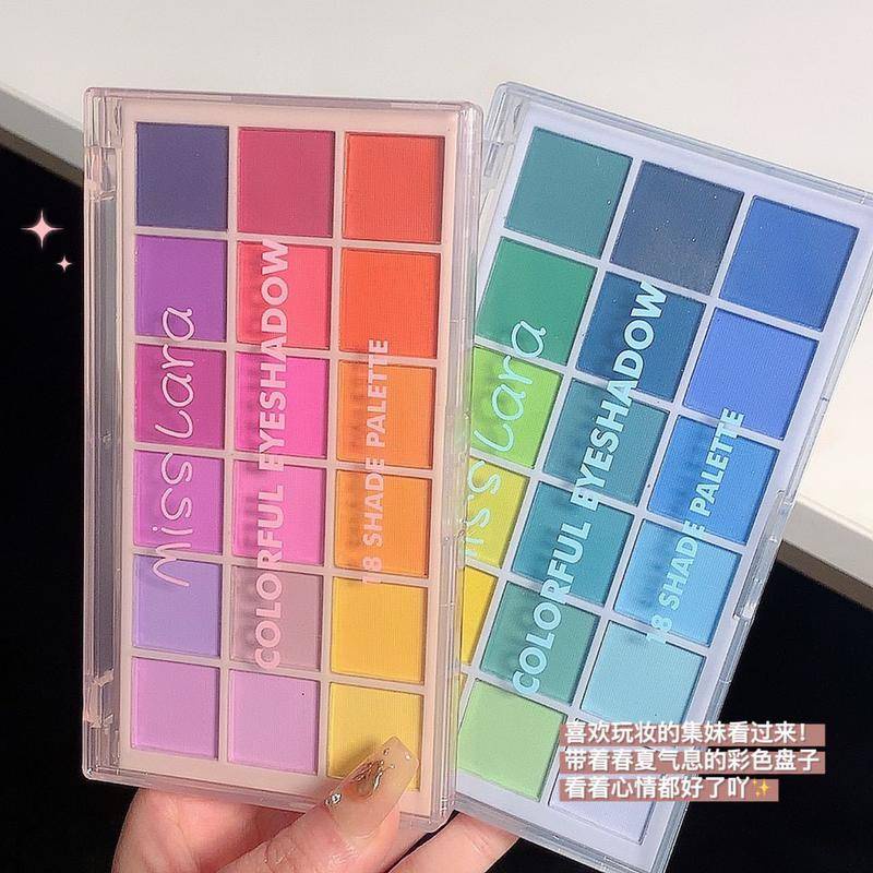 พาเลทอายแชโดว์ สีนีออน เนื้อแมตต์ 18 สี สําหรับแต่งหน้าคอสเพลย์