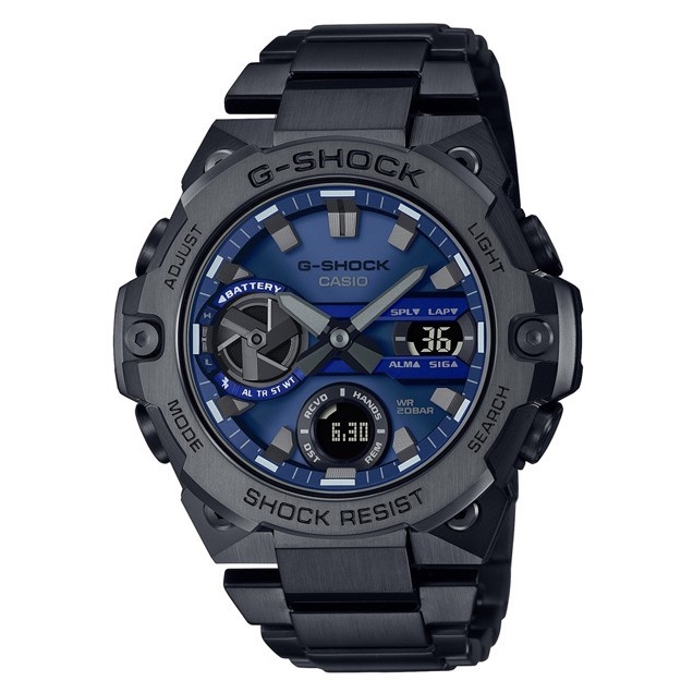 Casi*o G-Shock GST-B400BD-1A2JF Sapphire Blue สแตนเลสสตีลนาฬิกาแฟชั่นกีฬานาฬิกา Gw636