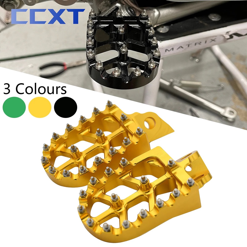 For Kawasaki KX65 KX80 kX85 KX100 KX112 KLX140 KLX140L KLX140G 1998-2023 Motorcycle CNC Foot Pegs Fo
