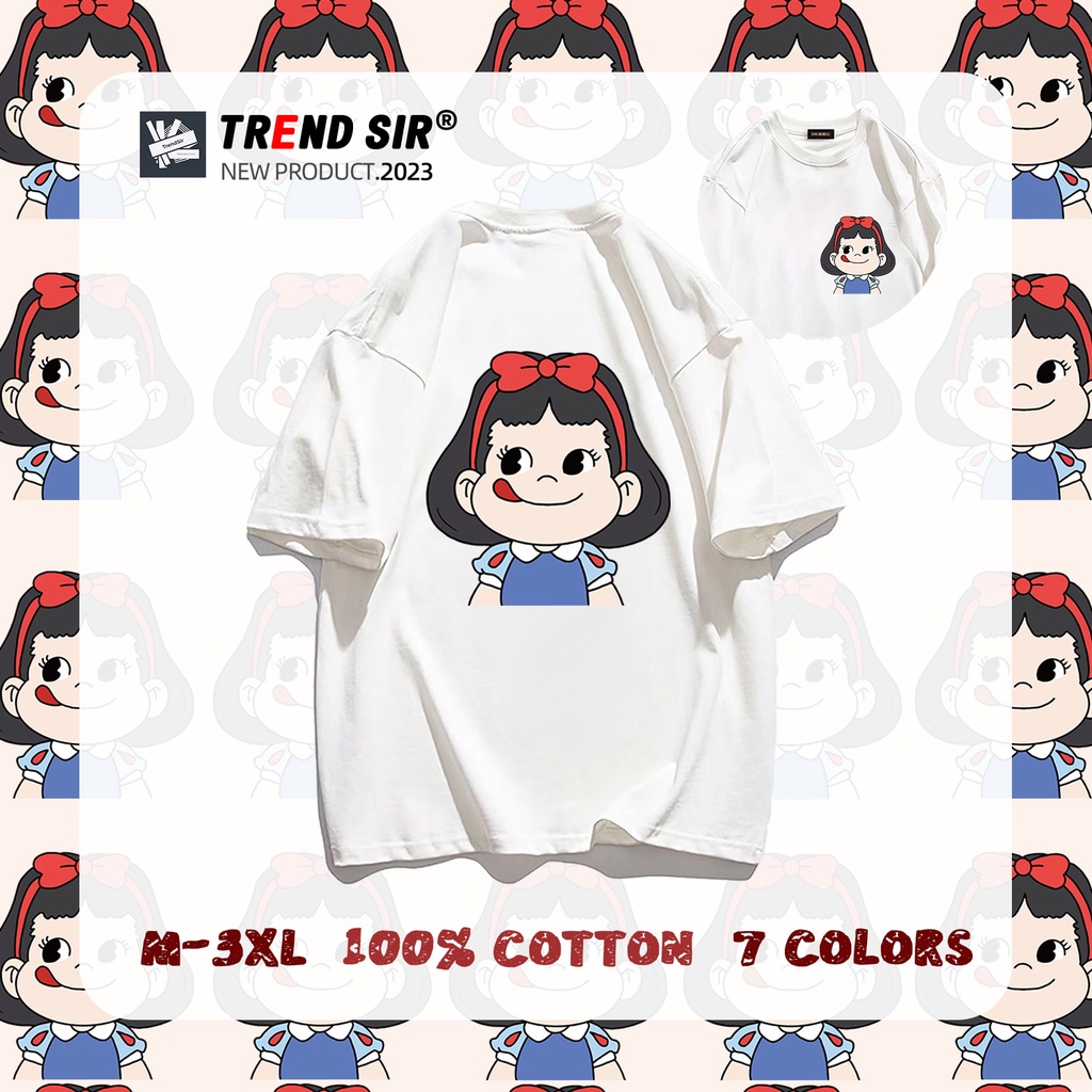 มาใหม่ เสื้อยืด โอเวอร์ไซซ์ ใส่สบาย น่ารัก โอเวอร์ไซซ์ 7 สี M-3XL