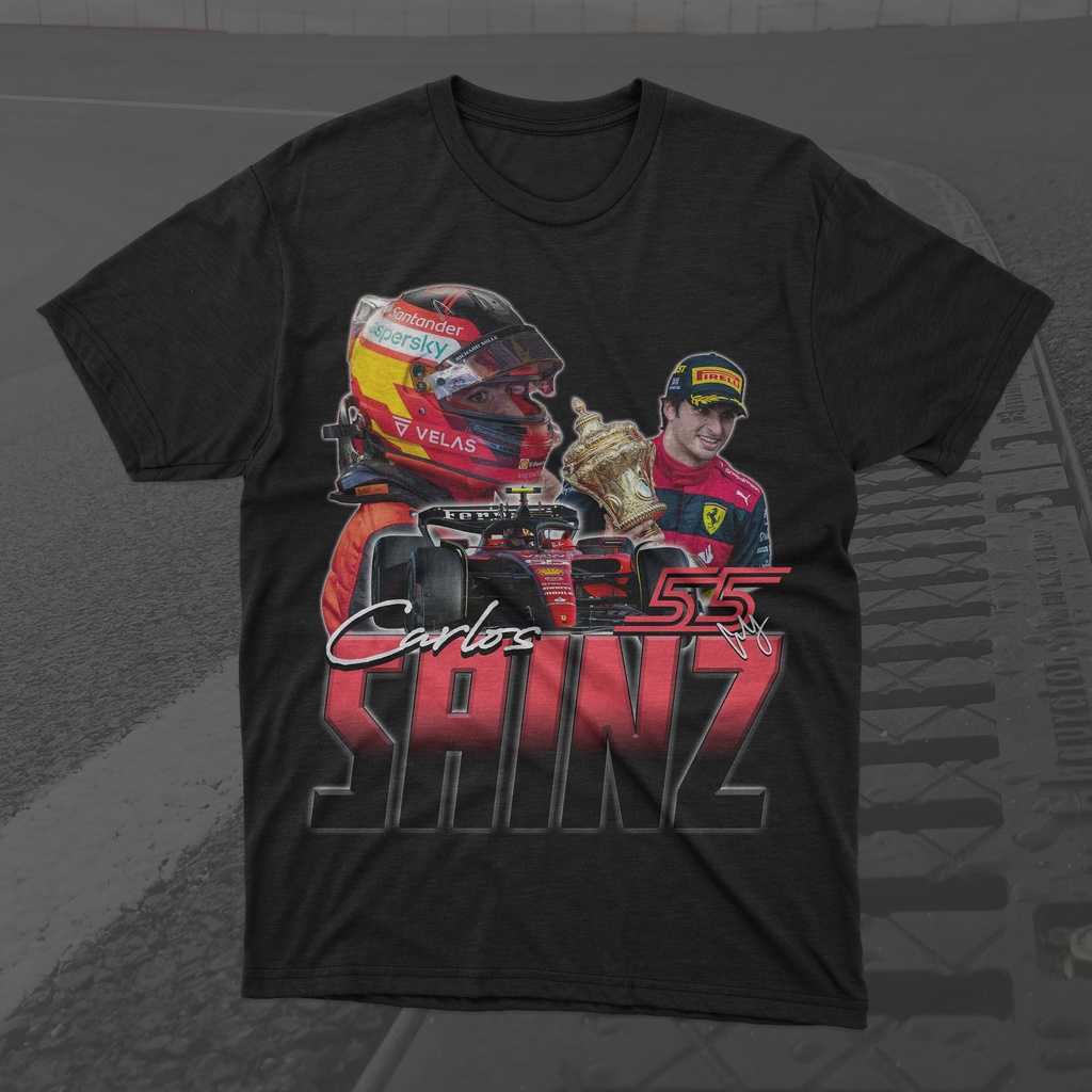 Carlos Sainz Formula 1 Racing Graphic T-Shirt, 2023 F1 Racing Shirt, Motorsport Clothing F1, Scuderi