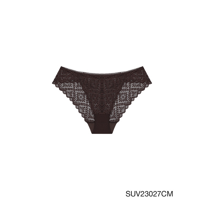 SABINA Mad Moiselle Basic Lace Winter 23 กางเกงในทรงบิกินี่  รหัส SUV23027CM สีน้ำตาลเข้ม