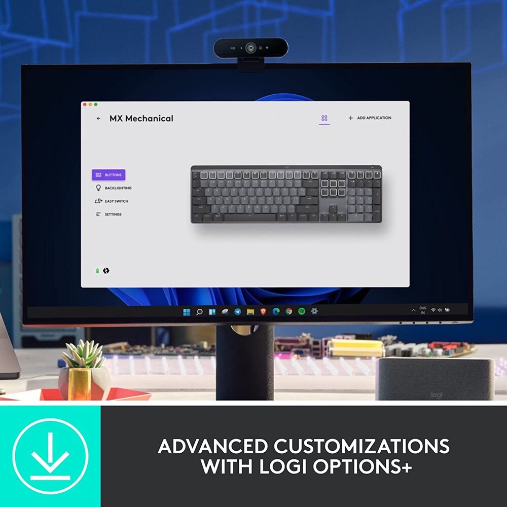 คีย์บอร์ด Logitech MX Mechanical Wireless Illuminated Performance สําหรับคอมพิวเตอร์ แล็ปท็อป PC