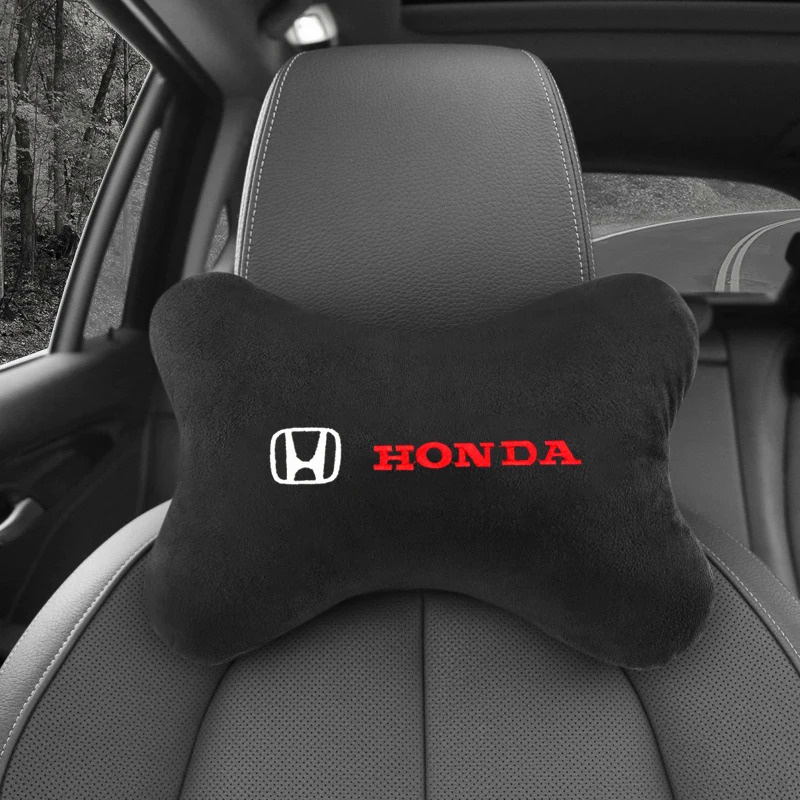 ปลอกหมอนรองคอ หนัง Pu สองด้าน อุปกรณ์เสริม สําหรับ Mugen Power Honda Civic Accord CRV Hrv Jazz 2 ชิ้น
