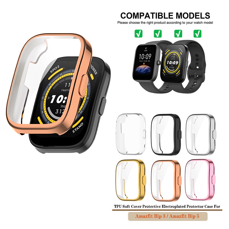เคสป้องกันหน้าจอ TPU แบบนิ่ม สําหรับ Huami Amazfit Bip 5 / Bip 3 pro / Bip Lite 1S S U pro