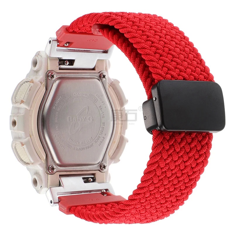 สายนาฬิกาข้อมือ แบบถัก สําหรับ Casio BABY-G BGA-130 140 BGA-160 BGA-190 BGD-500 565 560 BGD-5000