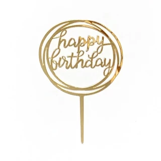 ❤️ส่งฟรี❤️ ท็อปเปอร์อะคริลิค Happy Birthday เครื่องมือตกแต่งเค้ก ท็อปเปอร์อะคริลิคแต่งเค้ก สําหรับตกแต่งเค้กวันเกิด