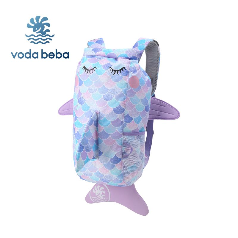 Voda BEBA กระเป๋าว่ายน้ำเด็ก แบบใหญ่ เป้ว่ายน้ำ กระเป๋าใส่ชุดว่ายน้ำ มีช่องแยกเปียกแห้ง วัสดุPVC กัน กระเป๋าไปโรง ฉลาม นางเงือก ใส่ชุดเด็ก — صورة 4