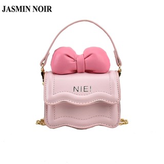 Jasmin NOIR กระเป๋าสะพายไหล่ สะพายข้าง หนัง PU แต่งโบว์ ขนาด…