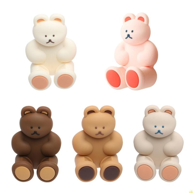 Yili ที่วางแปรงสีฟัน ซิลิโคน ลายการ์ตูนหมี แบบถ้วยดูดติดผนัง
