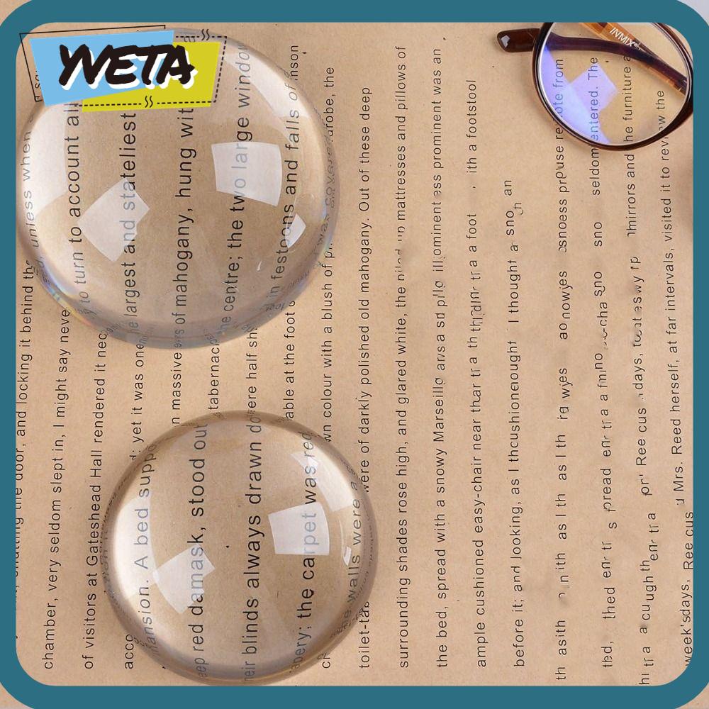 Yveta แว่นขยายโดมคริสตัลใส 60 มม. 80 มม. ทนทาน สําหรับตกแต่งสํานักงาน