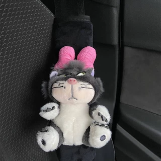 Hot selling new models Hamburger Bow Lucifer Zhuaimao Safety Belt Decoration Shoulder Sleeve Protective Cover Decoration Car Supplies Cute car interior