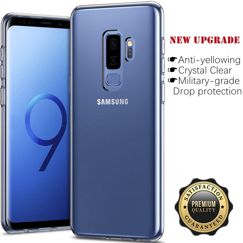 เคสอะคริลิคแข็ง ป้องกันรอยขีดข่วน สีเหลือง สําหรับ Samsung Galaxy S9 Plus S9+ 6.2 นิ้ว SM-G965F G965FDS G965