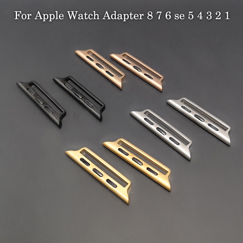 อะแดปเตอร์เชื่อมต่อสายนาฬิกาข้อมือเหล็ก สําหรับ Apple Watch Ultra series 9 8 7 6 se 5 4 3 2 iwatch 49 45 44 42 41 40 38 มม. 1 คู่