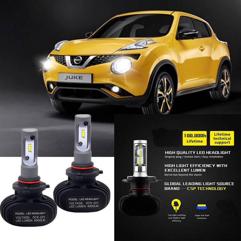 หลอดไฟหน้า LED S1 6000k สีขาว สําหรับ nissan Juke (f15) 2015-2023 2 ชิ้น