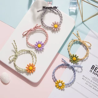 1 บาทส่งเร็ว💥ยางรัดผม ดอกเดซี่ ความยืดหยุ่นสูง น่ารักหวาน สไตล์เกาหลี ส่งแบบสุ่มสี นักเรียนสำหรับผู้หญิง ราคาส่ง-Move.th