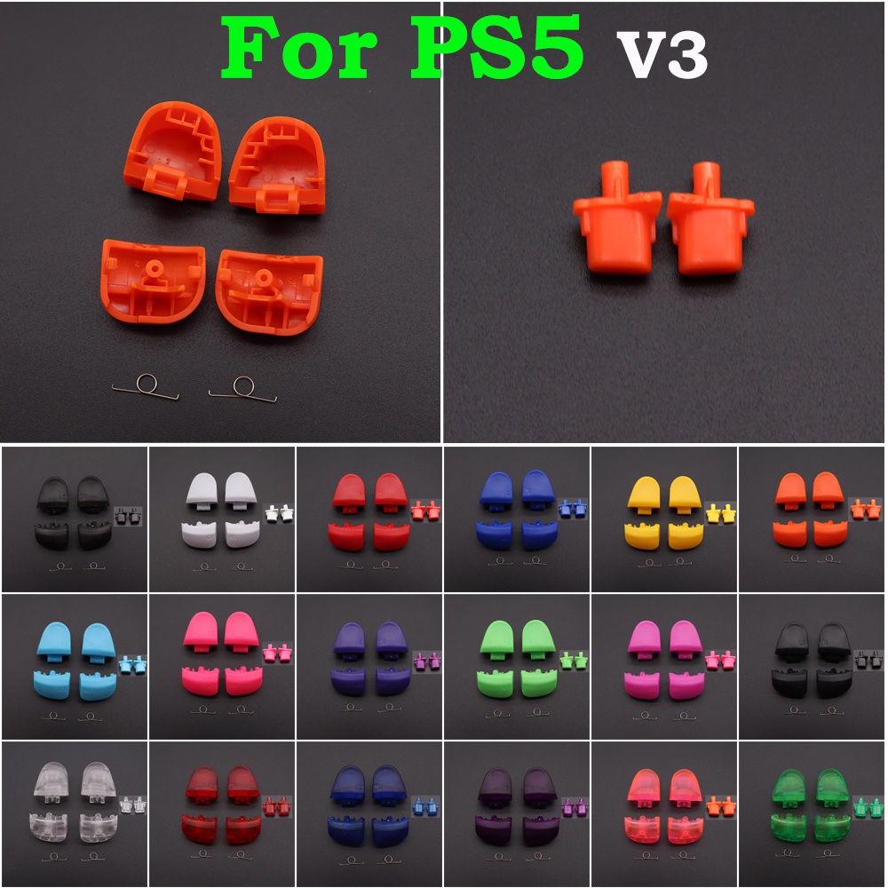อะไหล่ปุ่มทริกเกอร์ และสปริงควบคุม แบบเปลี่ยน สําหรับ PS5 V3 V3.0 BDM-030 Controller L1 R1 L2 R2 1 ชุด