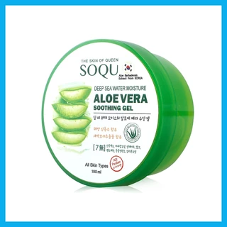 SOQU Deep Sea Water Moisture Aloe Vera Soothing Gel 100ml โซคิว เจลบำรุงผิวหน้าและผิวกาย.