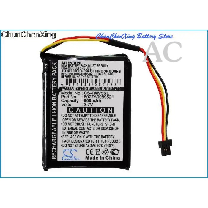 AC Cameron Sino 900mAh Battery for TomTom 4EK0.001.01, ONE IQ, V5