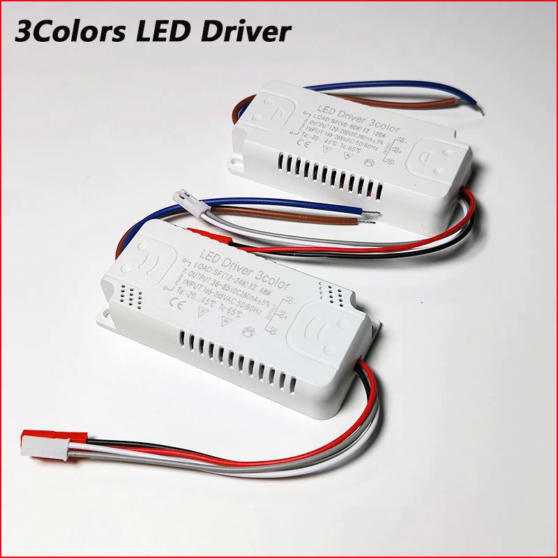 3 สี LED Driver 40-60W2/60-80W2 สําหรับคงที่ LED Strip อินพุต AC165-265V 220mA หน่วยแสง Transformers