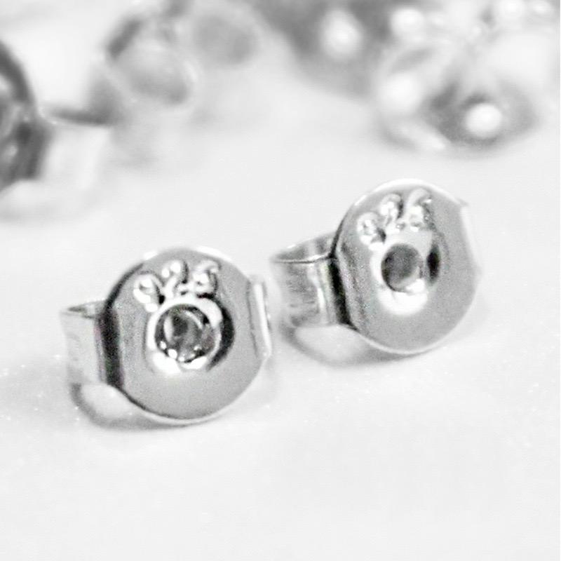 Jinjoo แป้นต่างหูทรงผีเสื้อ แป้นต่างหูเงินแท้925