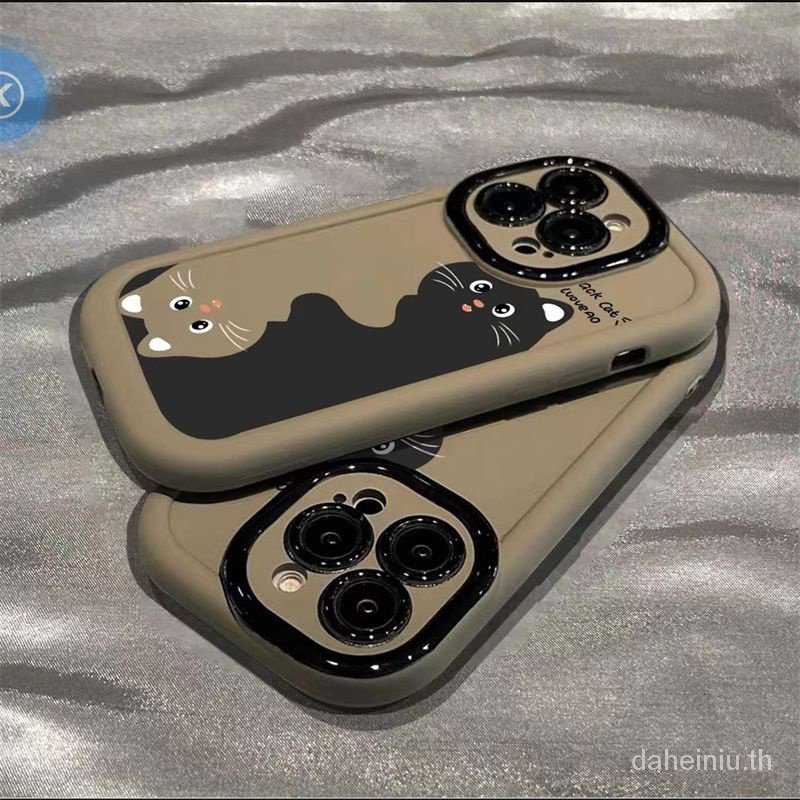เคสโทรศัพท์มือถือ กันกระแทก ลายแมวกอด สําหรับ Apple Iphone 15 13 14promax 12 11 OOLC