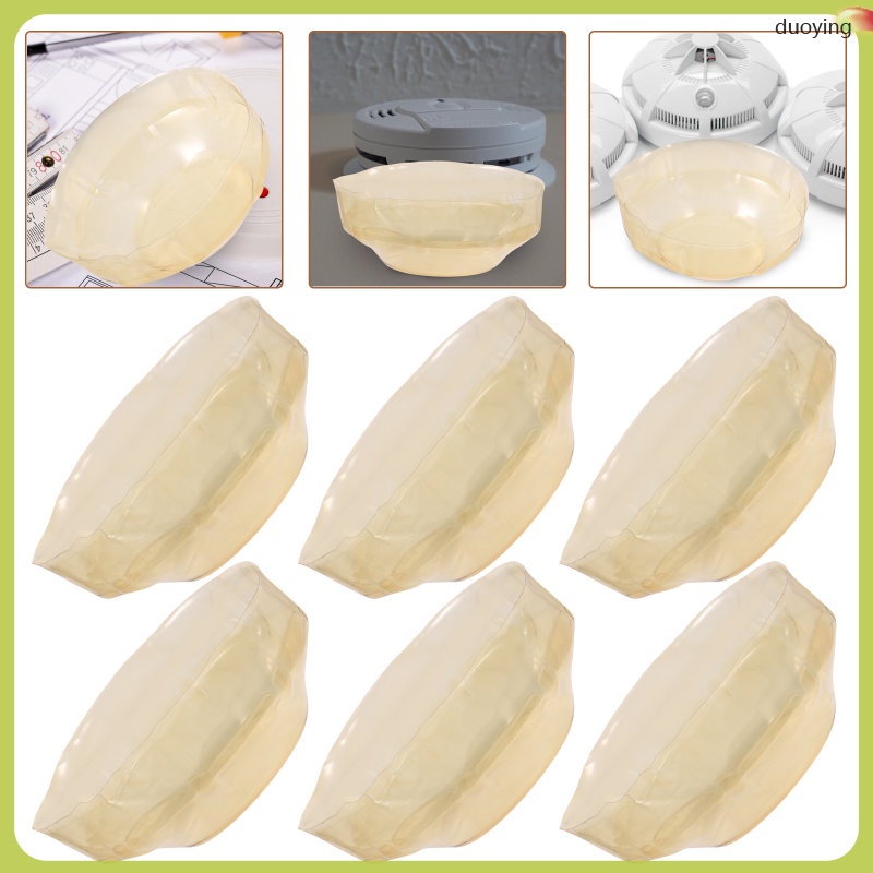 6ชิ้นห้องน้ําตกแต่งควันปลุกแผ่นปกไฟฝุ่นปลุกเครื่องตรวจจับ duying