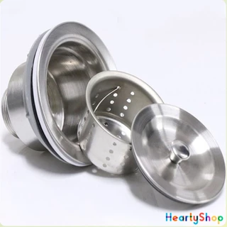 HeartyShop สะดืออ่างล้างจาน 201 วัสดุสแตนเลส ตะกร้ากรองเศษอาหาร Kitchen Sink Strainer