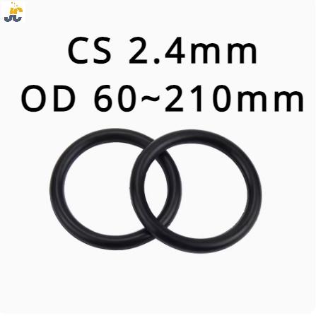 [JC] แหวนไนไตรล์ O-Ring OD60 ~ 210 มม. * CS2.4 มม.ยางทนอุณหภูมิสูงสีดําแหวนกันน้ํา O-Ring แหวนปิดผนึ