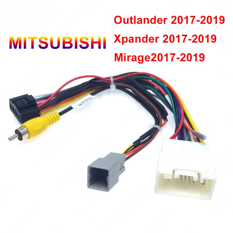 สายเคเบิลพาวเวอร์ 16pin สําหรับวิทยุสเตอริโอรถยนต์ MITSUBISHI Outlander Xpander Mirage 2017-2019