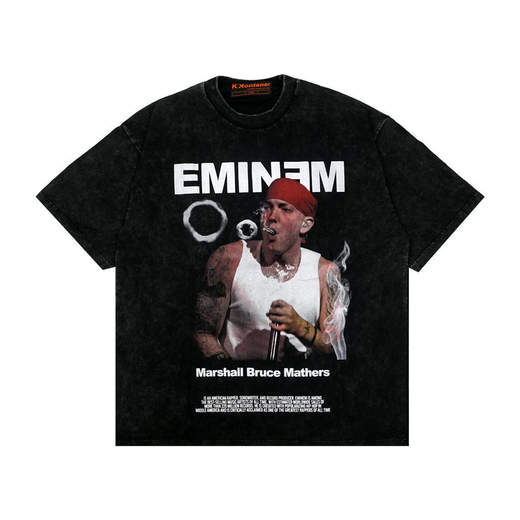 Kkontener EMINEM SMOKE OVERSIZE WASHING TSHIRT