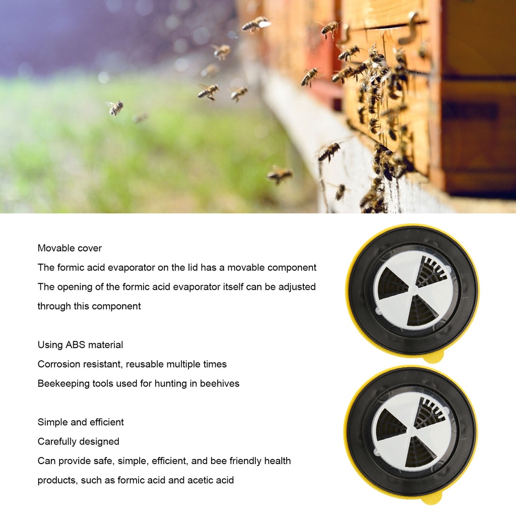 2 ชิ้น Formic Acid ระเหยแบบพกพาที่มีประสิทธิภาพ Formic Acid Dispenser การเลี้ยงผึ้ง Treatment ถาดเคร