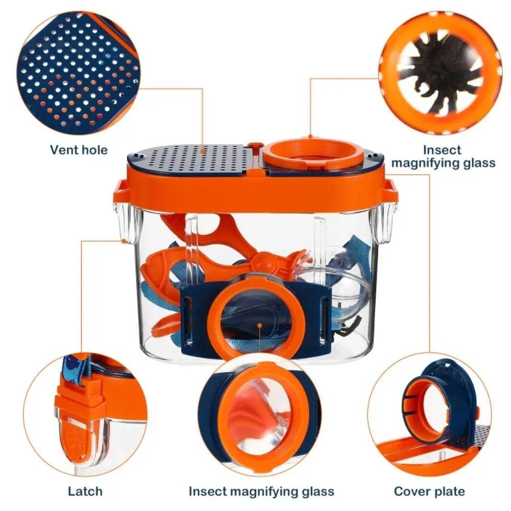 RIVERSTONE Bug Viewer, Magnifiable กล่องแมลงโปร่งใส, เด็กวิทยาศาสตร์ธรรมชาติสํารวจเครื่องมือพลาสติกแบบพกพาแมลง Catcher กรงกลางแจ้ง - รูปที่ 2