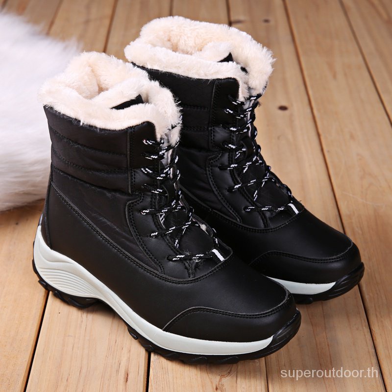 พร้อมส่ง รองเท้าบูท ผ้าฝ้าย ผ้าฟลีซ กันน้ํา กันหิมะ ไซซ์ 35-42 สําหรับผู้หญิง