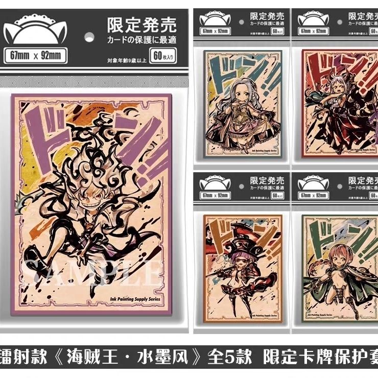 One Piece Card Sleeves Luffy Yamato Betty Vivi Holographic Design PTCG Card Protectors Deck Protectors 67x92 มม.