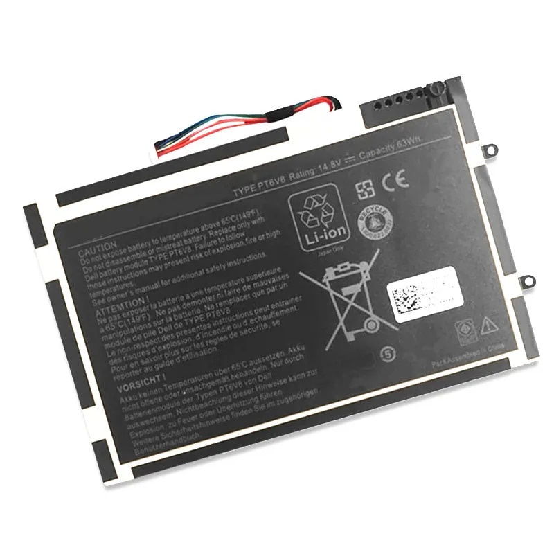 PT6V8 Laptop Battery for DELL Alienware M11x M14x R1 R2 R3 P18G T7YJR 8P6X6 08P6X6