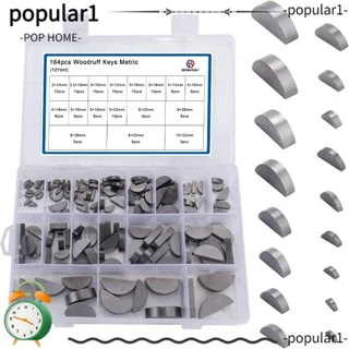 POPULAR 80 ชิ้น Keyway Assortment, ครึ่งวงกลม Universal Freewheel, Half Round Key Assortment Kit Key Assortment สําหรับ Fasteners Mechanical Industry