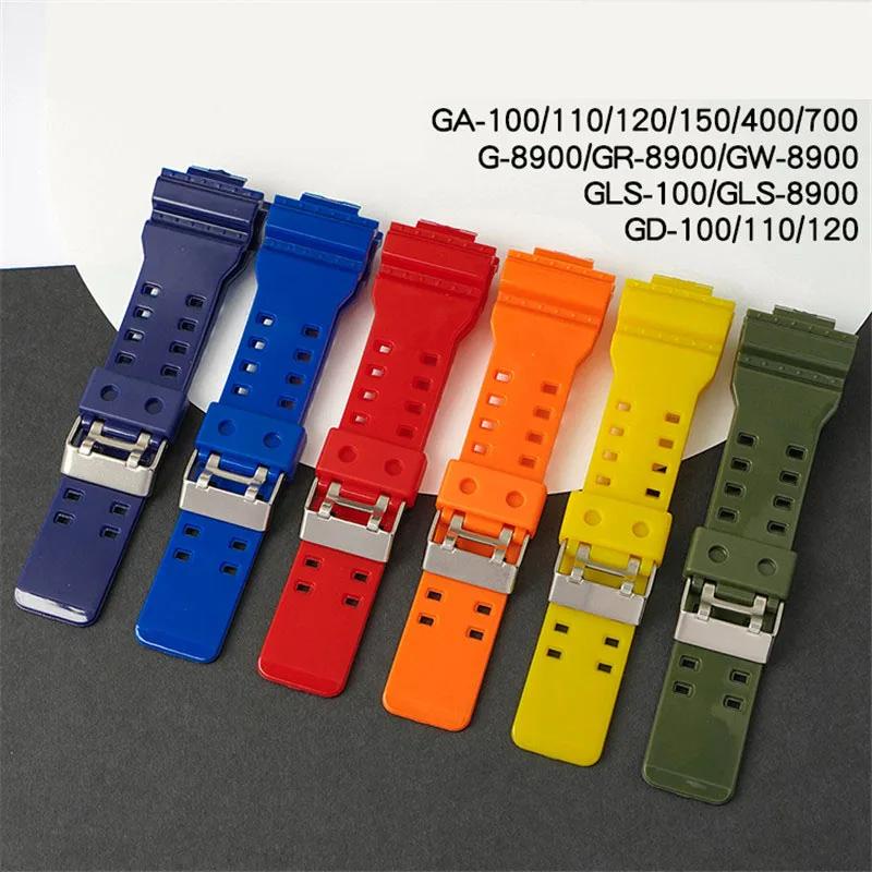 สายนาฬิกาข้อมือเรซิ่น สําหรับ Casio G-Shock GA-100 110 120 150 200 300 400 700 GD-100 120 G-8900 GW-8900 GLS-100