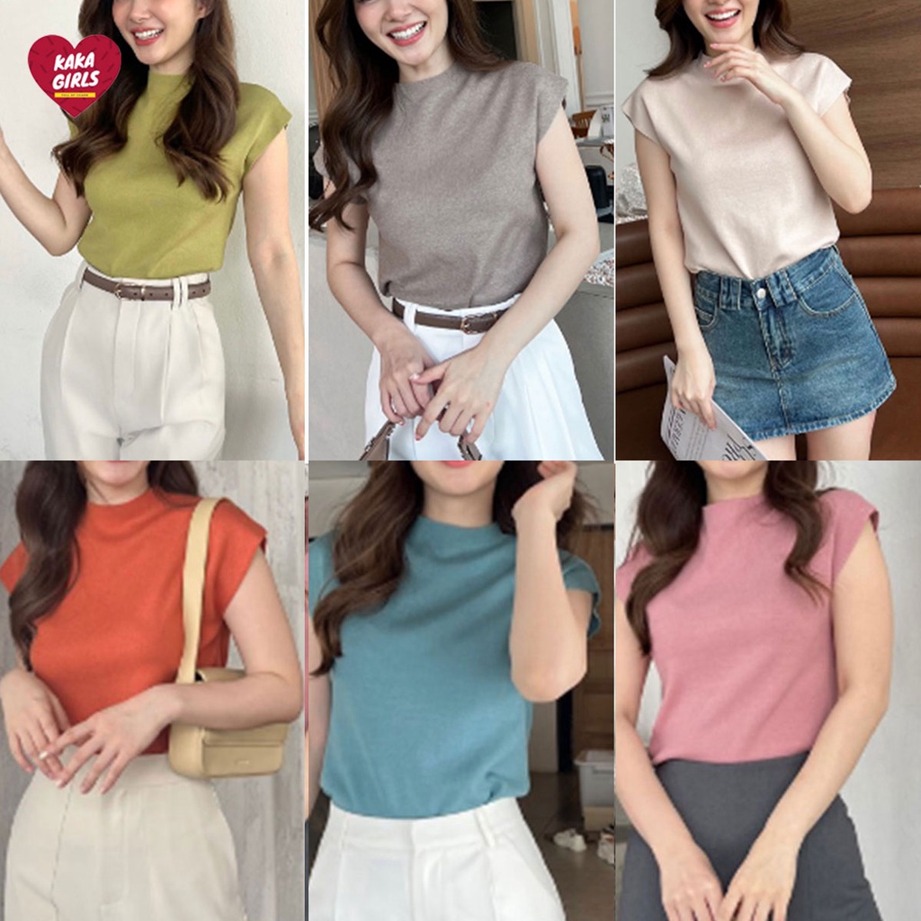 เสื้อยืดแขนในตัว ผ้านิ่ม นุ่ม ใส่สบาย ยืดได้เยอะ สาวอวบใส่ได้