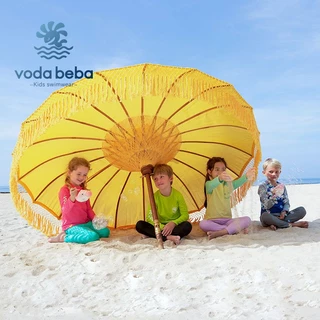 VODA BEBA ชุดว่ายน้ําแขนยาว แยกส่วน และกางเกงว่ายน้ํา สําหรับเด็กผู้ชาย และเด็กผู้หญิงชุดว่ายน้ำชุดน้ำผู้หญิง กันแดดแขนยาวแบบแยกชิ้นสำหรับชายและหญิงกางเกงน้ำหญิ ไปทะเลเด็ก