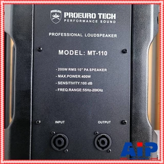 1ใบ PROEUROTECH MT-110 ตู้ลำโพง 10นิ้ว ABS ตู้ ลำโพง 2 ทาง โปรยูโรเทค รุ่น MT 110 MT110 PRO EUROTECH เอไอ-ไพศาล