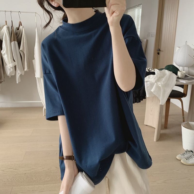 【Tshirt Oversize】เสื้อยืดคอกลม แขนสั้น ทรงหลวม ขนาดใหญ่ สไตล์เกาหลี เรียบง่าย สําหรับผู้หญิง รองรับ 150 กก.