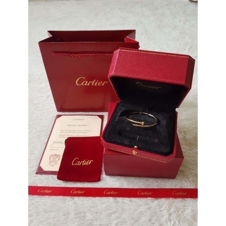Cartier Just a Clou Nail Shape Bracelet SM Thin Small Size Real Gold Silver Screw Packaging
