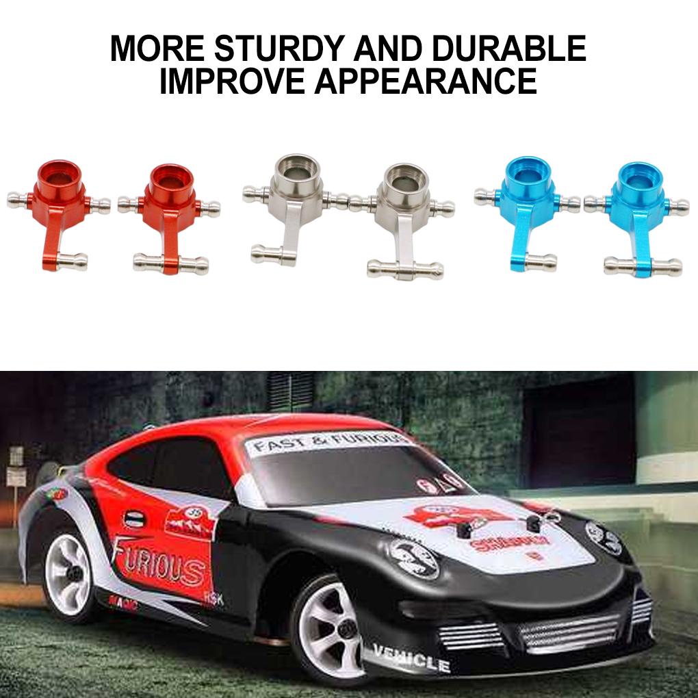 2pcs 1/28 พวงมาลัย Hub Carrier อลูมิเนียมทนทานพวงมาลัยบล็อก Knuckles สําหรับ WLtoys K969 K989 P929 R