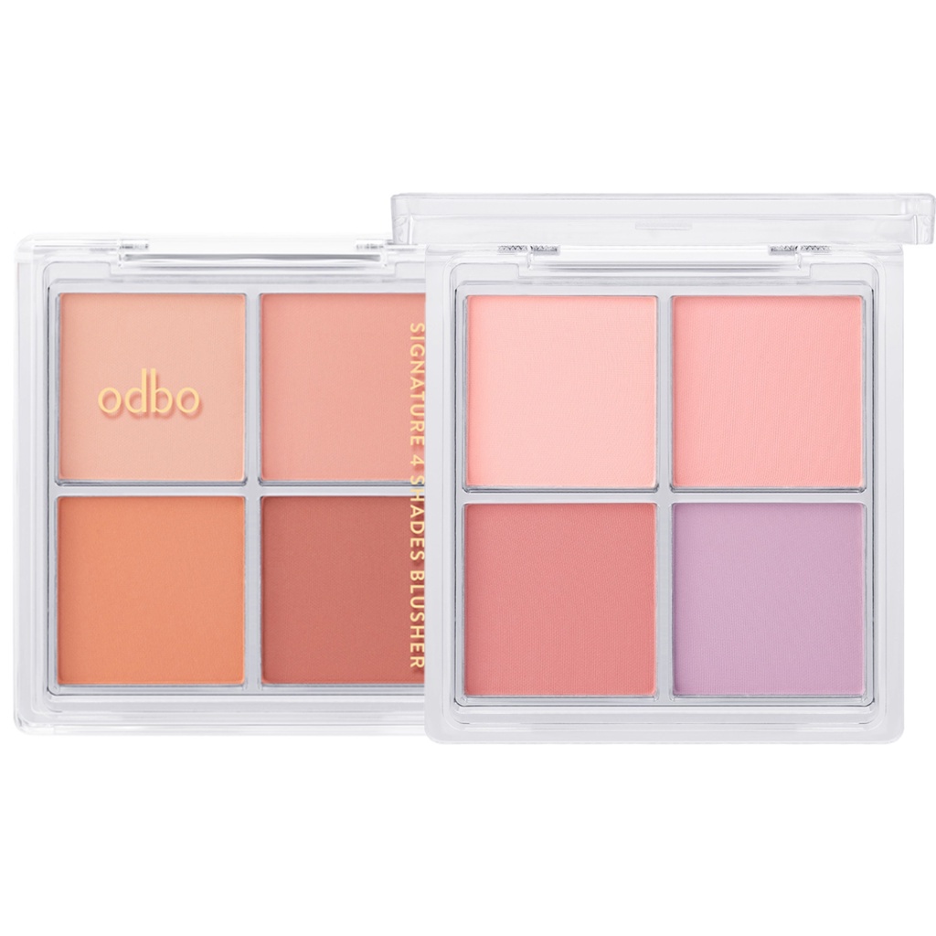 ของแท้·ส่งด่วน·ถูก Odbo Signature 4 Shades Blusher #OD1309 : โอดีบีโอ ซิกเนเจอร์ โฟร์ เฉดส์ บลัชเชอร์ x 1 ชิ้น dayse