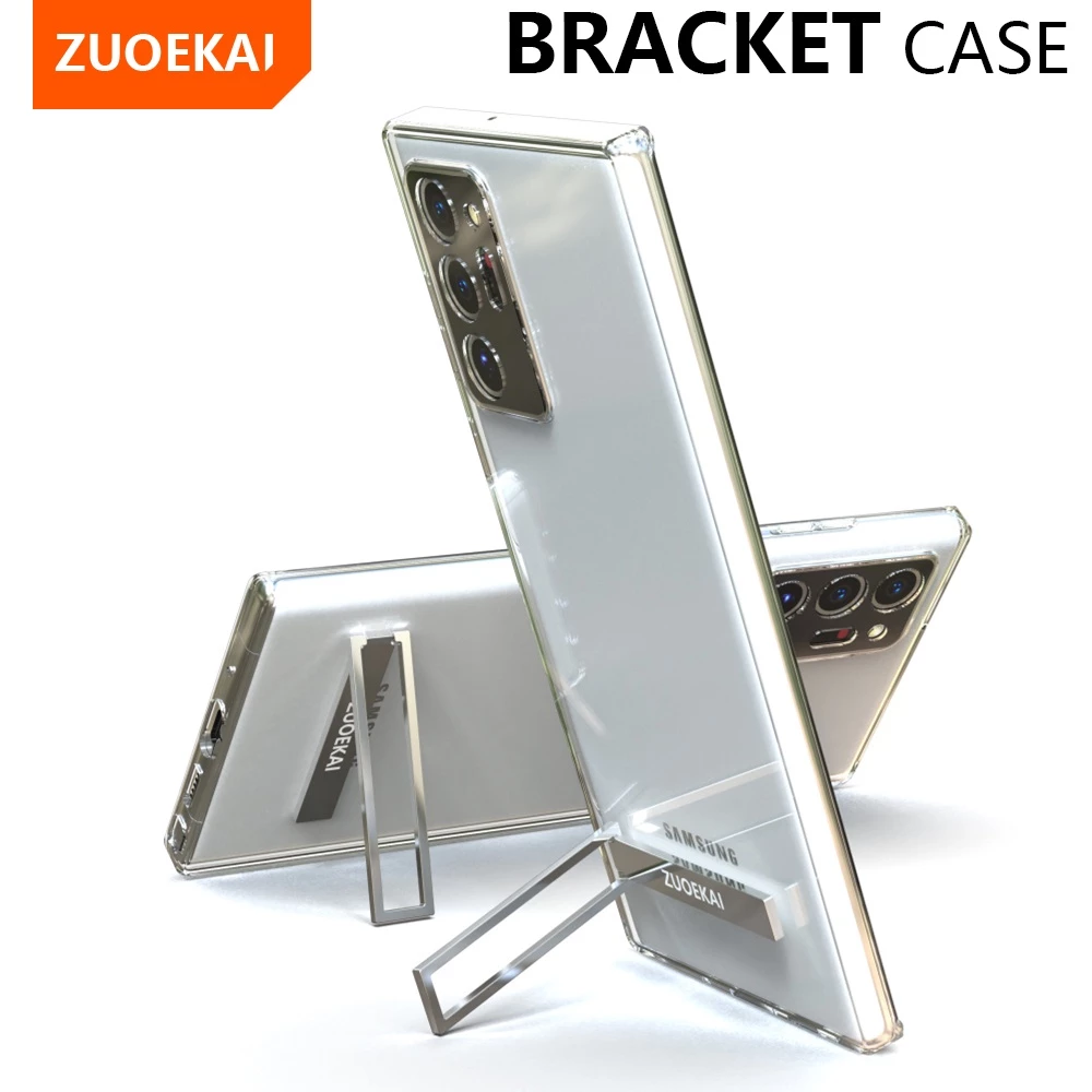 ZUOEKAI สําหรับ Samsung Galaxy Note20 Ultra Bracket กรณี S23 S22 S21 S20 S10 Plus Note10 สนับสนุนฝาครอบขาตั้งกลับป้องกัน